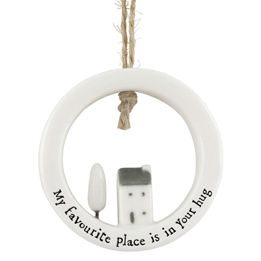 My Favourite Place is in Your Hug | Ceramic Ornament | Cracker Filler | Mini Gift