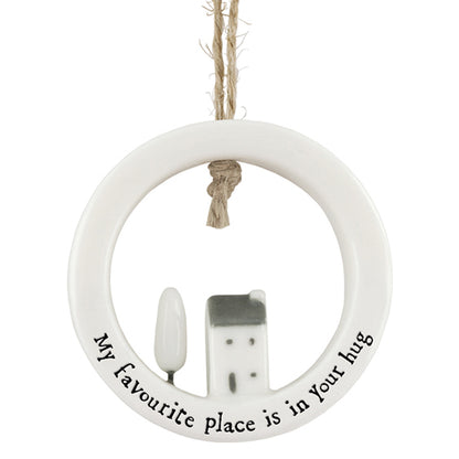 My Favourite Place is in Your Hug | Chunky Porcelain Ornament | Cracker Filler