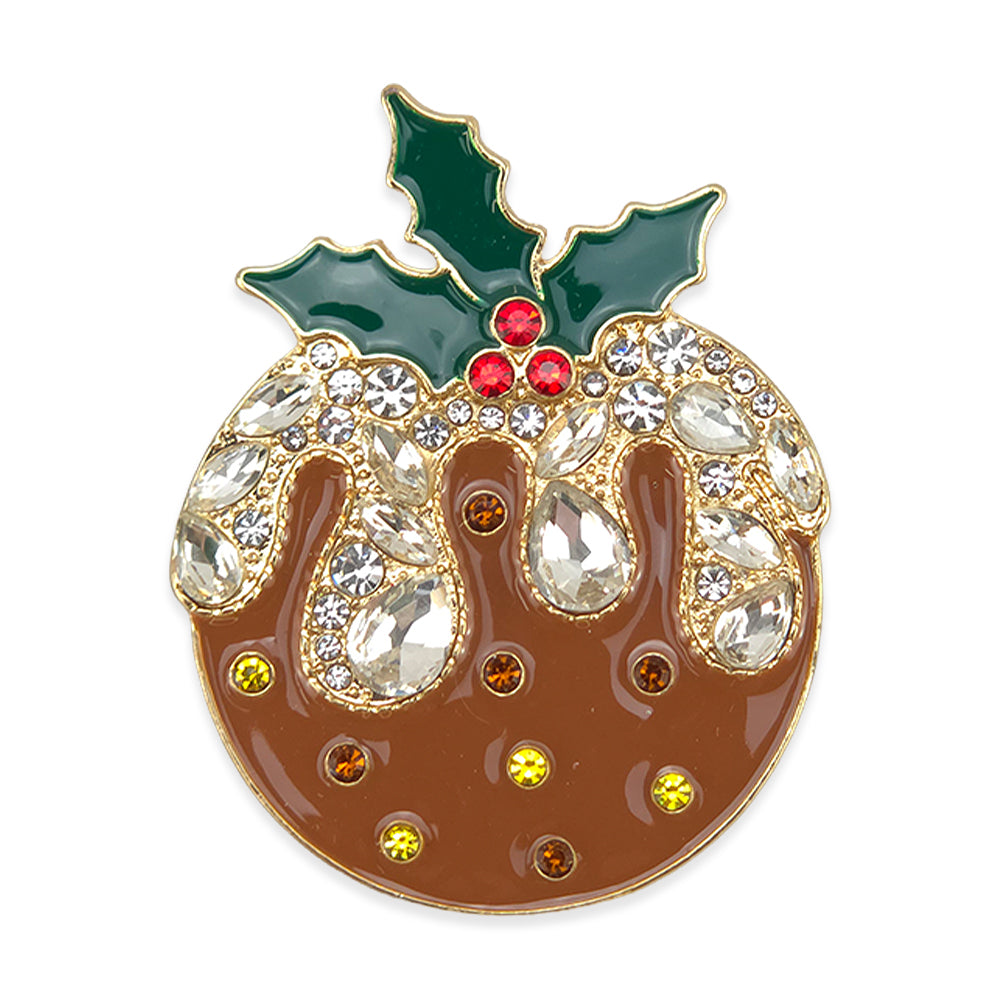 Enamel Brooch | Christmas Pudding Design |  Little Gift
