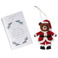 Here Comes Santa Claus | Hanging Little Felt Bear Christmas Ornament | Mini Gift