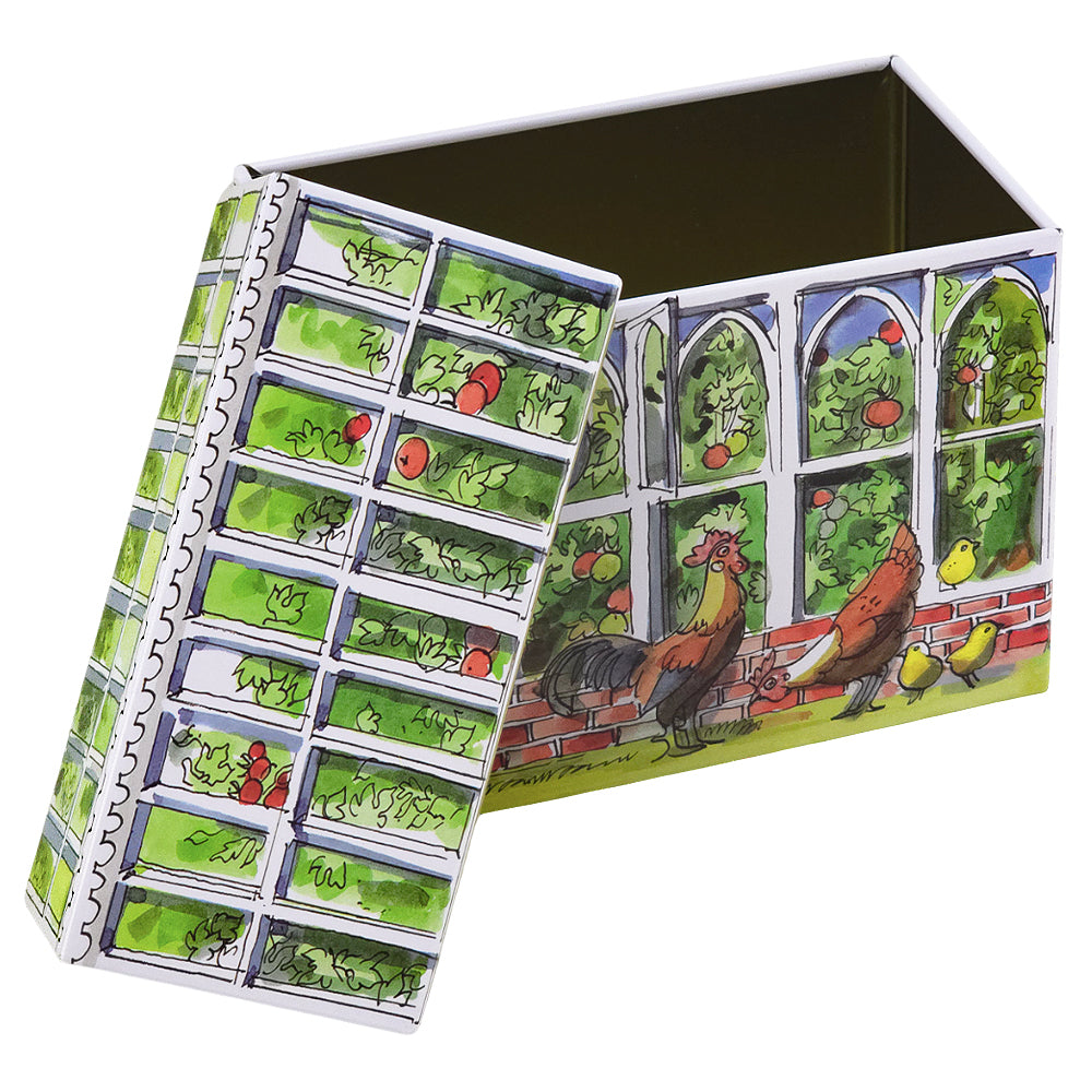 The Greenhouse | Garden Theme Storage Tin | Emma Bridgewater | Large 13.5cm Tall