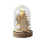 Plastic Bell Jar Cloche on Wooden Stand & LED Lights for Crafts - Choice of Sizes