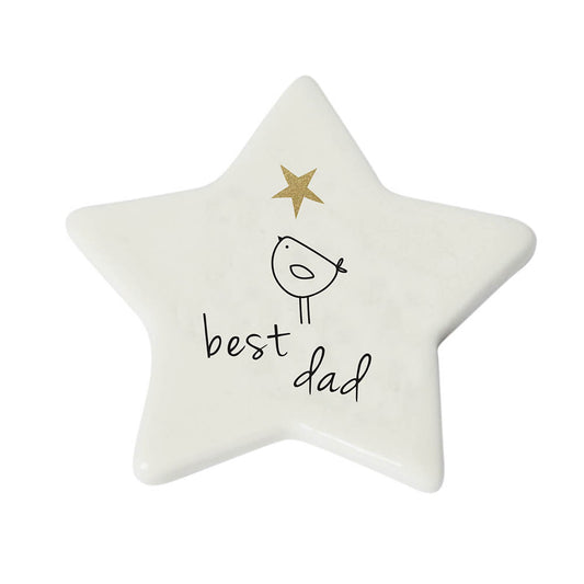 Best Dad | Mini Porcelain Star Token | Little Gift | Cracker Filler