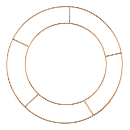 15cm to 30cm | Metal Double Ring Wreath Making Base | Matt Gold