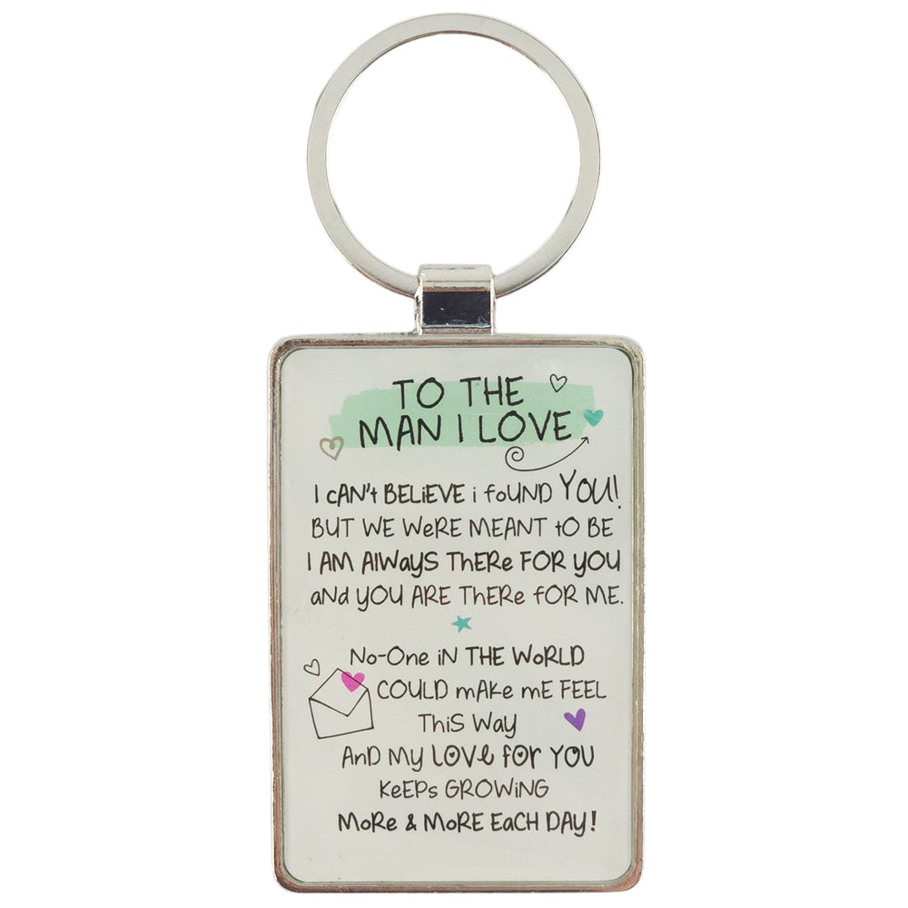 To The Man I Love Verse | Metal Keyring | Little Gift | Cracker Filler