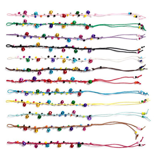 Beads & Bells | Woven Friendship Bracelet | Single | Mini Gift | Cracker Filler