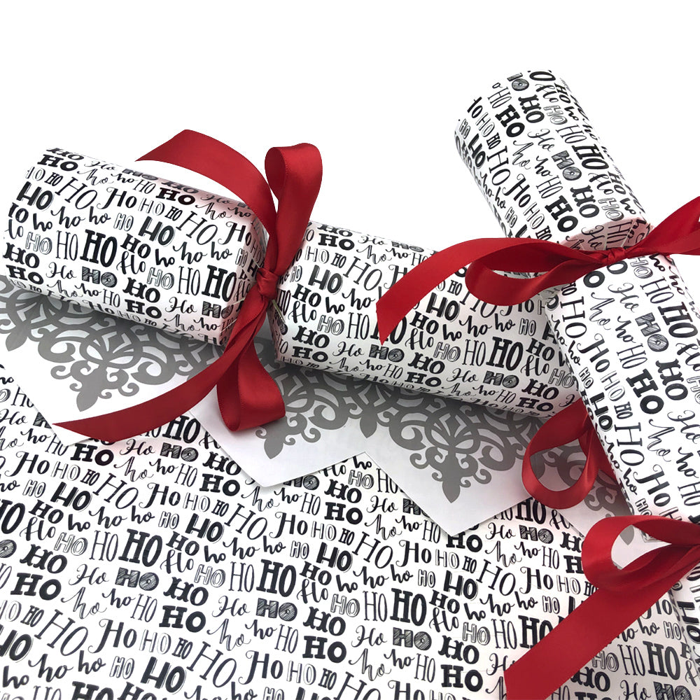 Ho Ho Ho Print | Christmas Cracker Making Craft Kit | Make & Fill Your Own