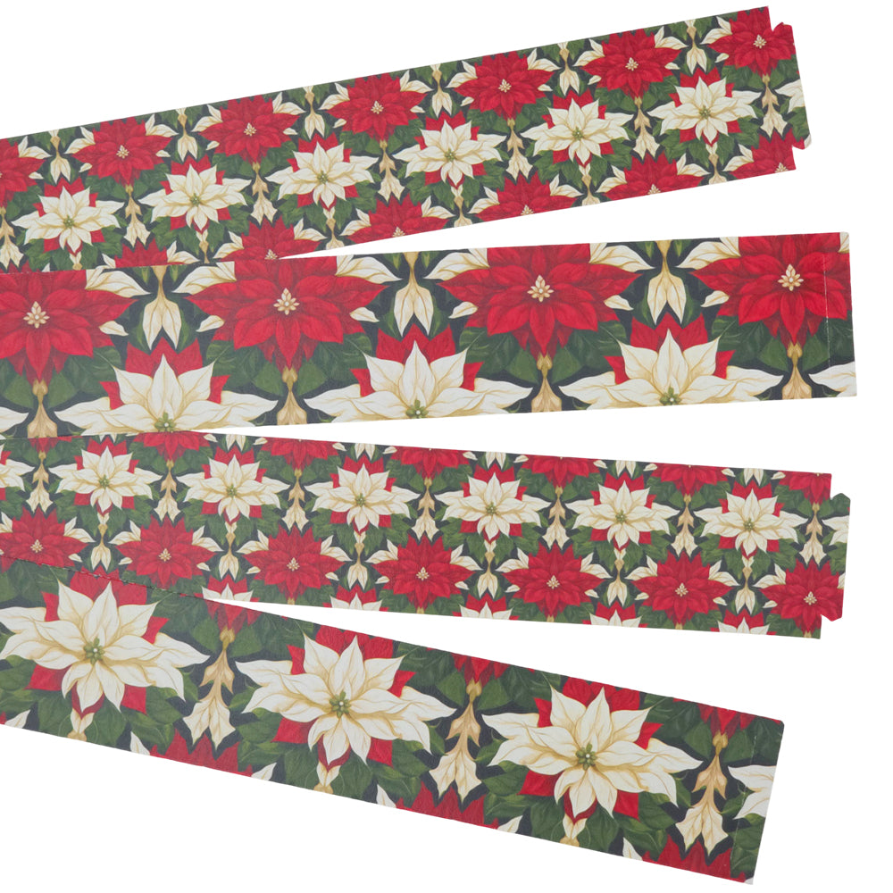 30 Reusable Christmas Paper Chains | Abstract Poinsettia | No Glue Needed | 2.5m
