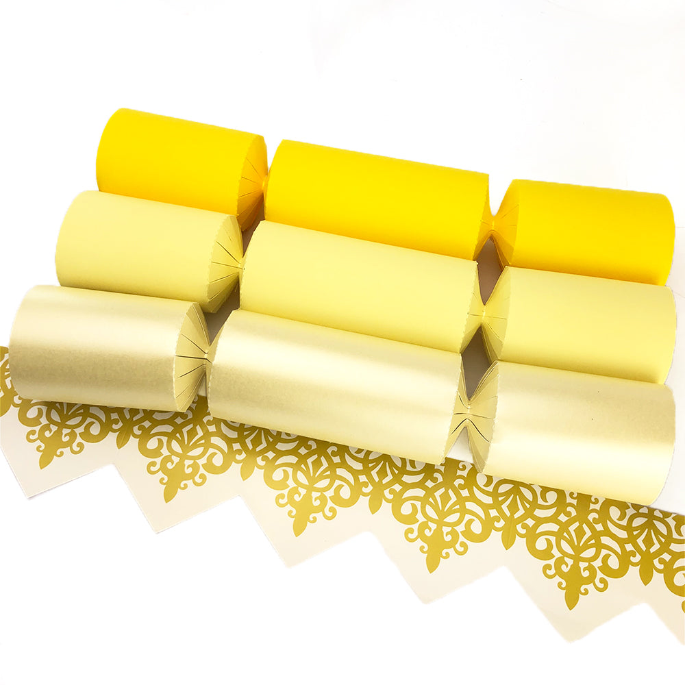 Shades of Yellow | Craft Kit to Make 12 Crackers | Recyclable