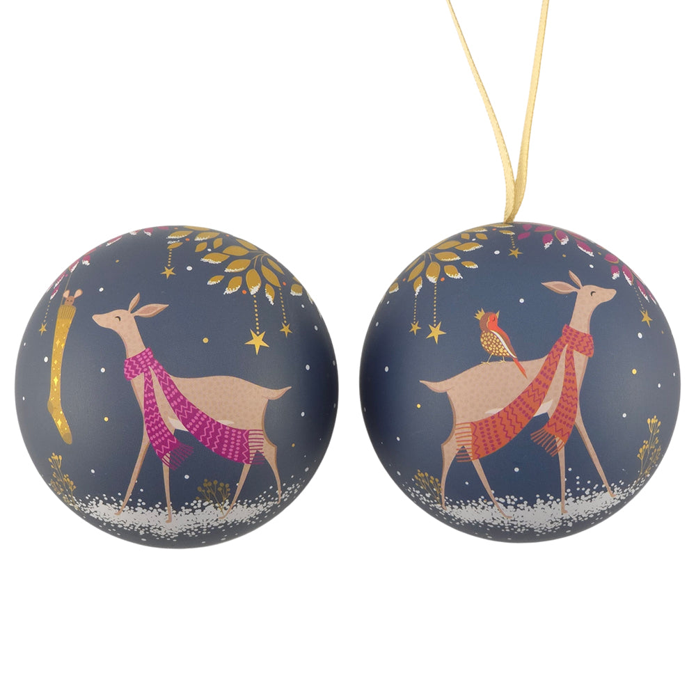 Fillable Tinware Christmas Spherical Bauble | Sara Miller | 7cm Wide