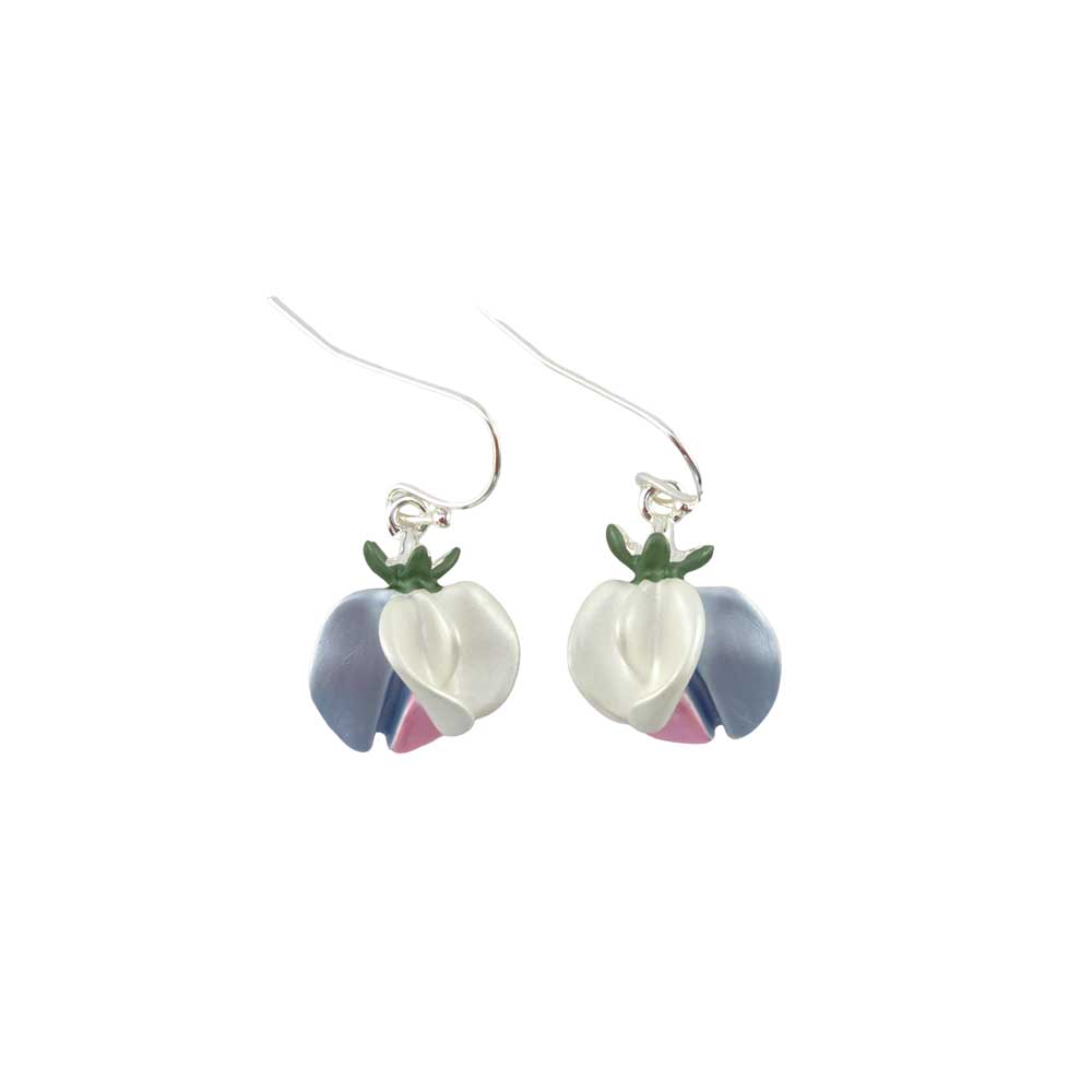 Sweet Pea Bouquet |  Silver Plated Earrings | Little Gift | Cracker Filler