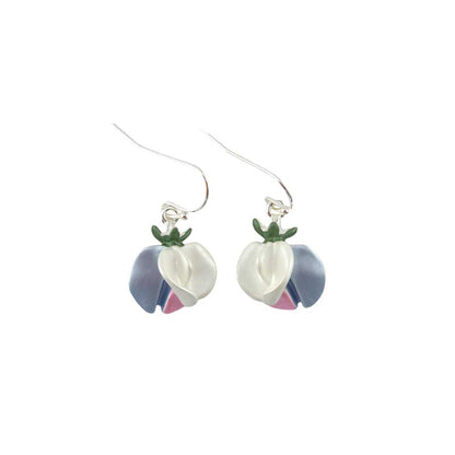Sweet Pea Bouquet |  Silver Plated Earrings | Little Gift | Cracker Filler