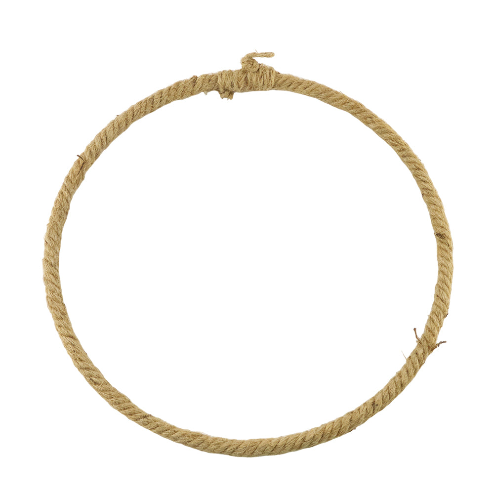 38cm or 41cm | Jute Rope Covered Wire Hoop with Hanger | Wreath Making Projects