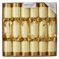 Gold Damask | 6 Large Luxury Christmas Crackers | Plastic Free Metal Gifts