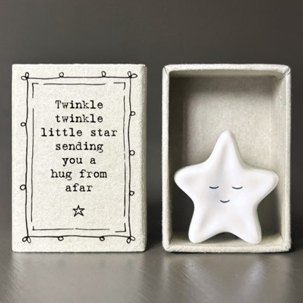 Sending Love From Afar Matchbox | Porcelain Star | Cracker Filler Gift