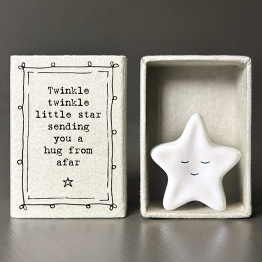 Sending Love From Afar Matchbox | Porcelain Star | Cracker Filler Gift