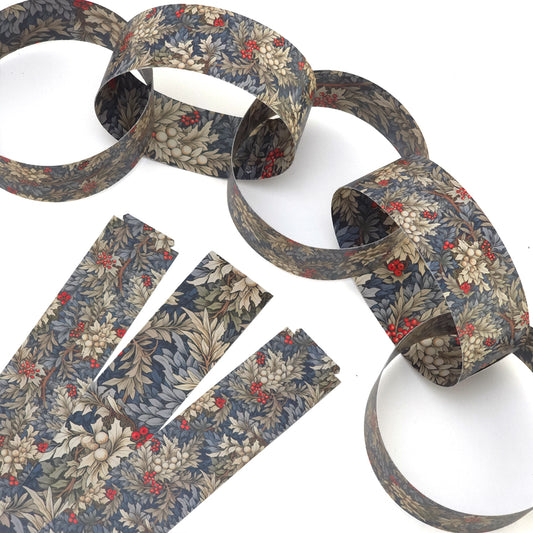 30 Reusable Christmas Paper Chains | Snowberries | No Glue Needed | 2.5m