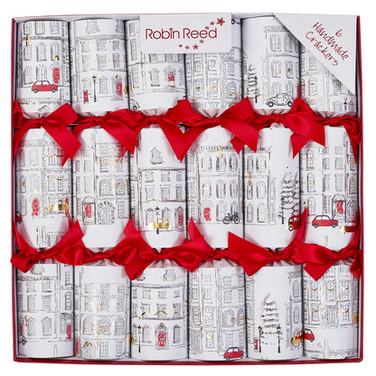6 Christmas in the Town Design Crackers | With Plastic Free Gifts | Ready Made