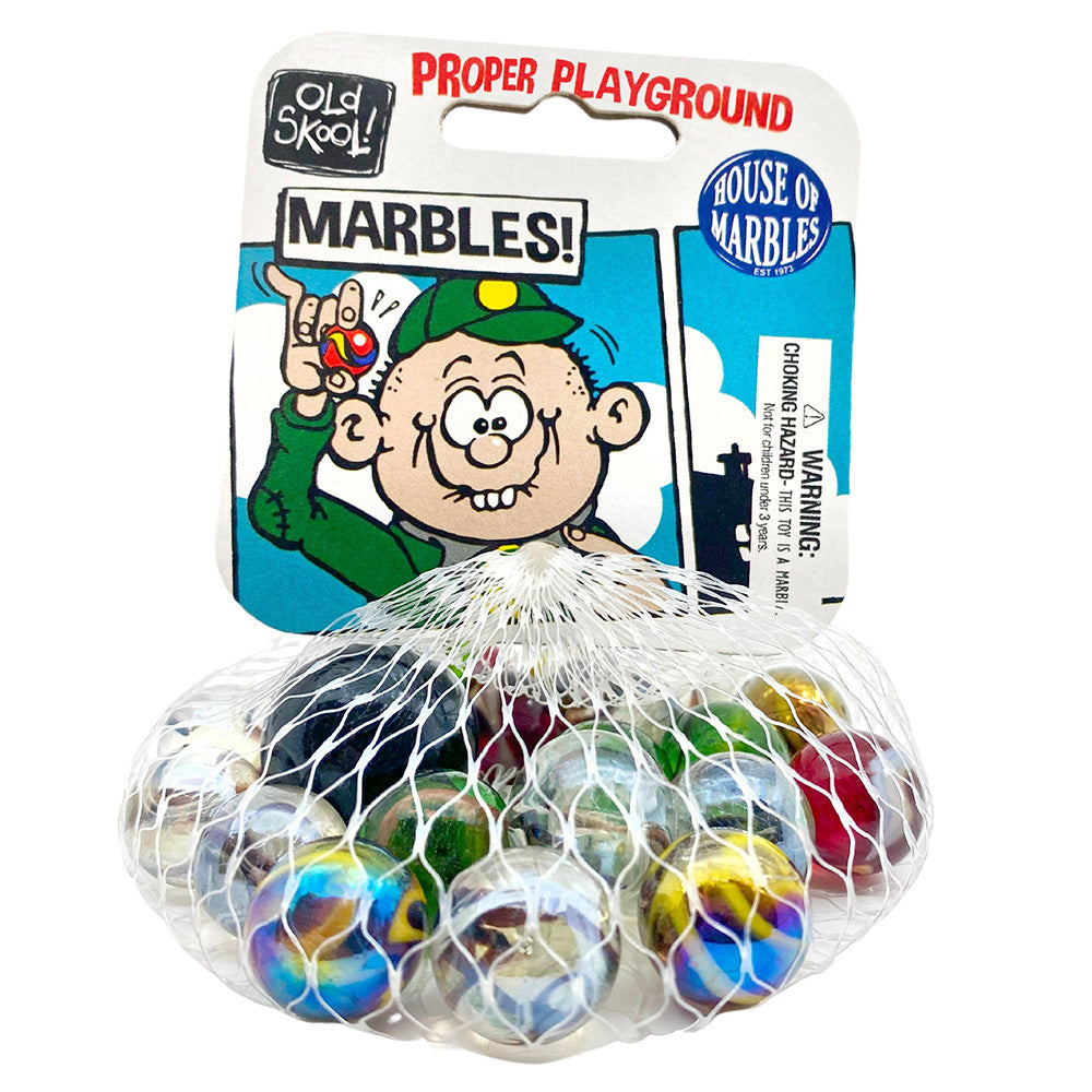 Playground | Bag of 21 Assorted Marbles | Party Bag Gift | Cracker Filler