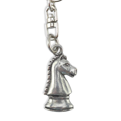 Knight Chess Piece | English Pewter 3D Keyring | Little Gift | Cracker Filler