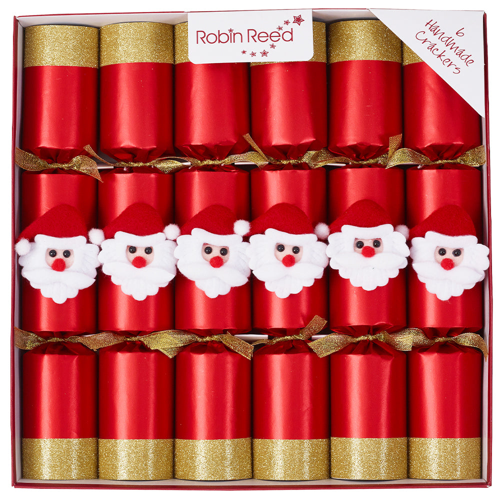 6 Jolly Santa Christmas Crackers | 30cm| Filled with Plastic Free Gifts