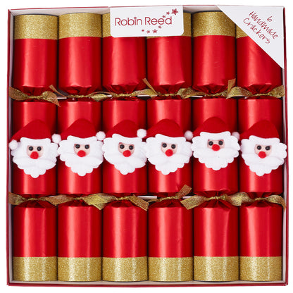 6 Jolly Santa Christmas Crackers | 30cm| Filled with Plastic Free Gifts