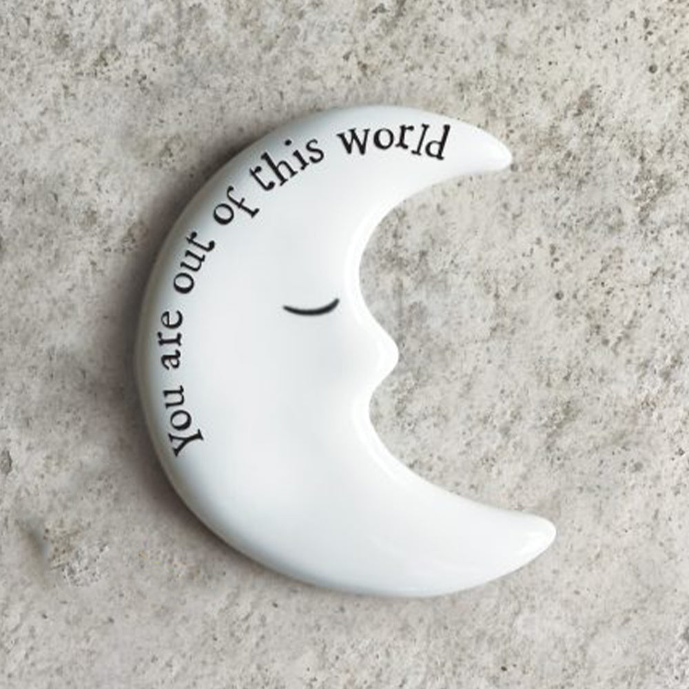 You're Out of This World | Little Porcelain Moon Token | Cracker Filler