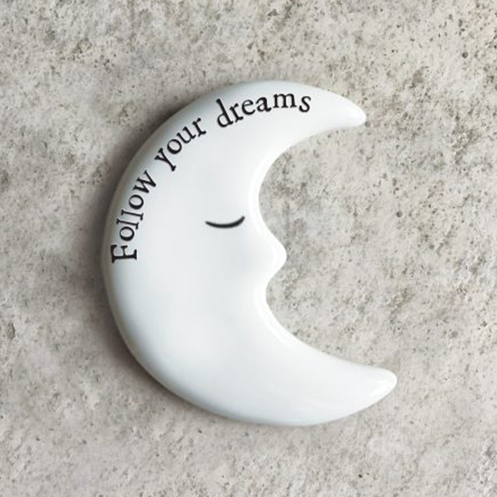 Follow Your Dreams | Little Porcelain Moon Token | Cracker Filler