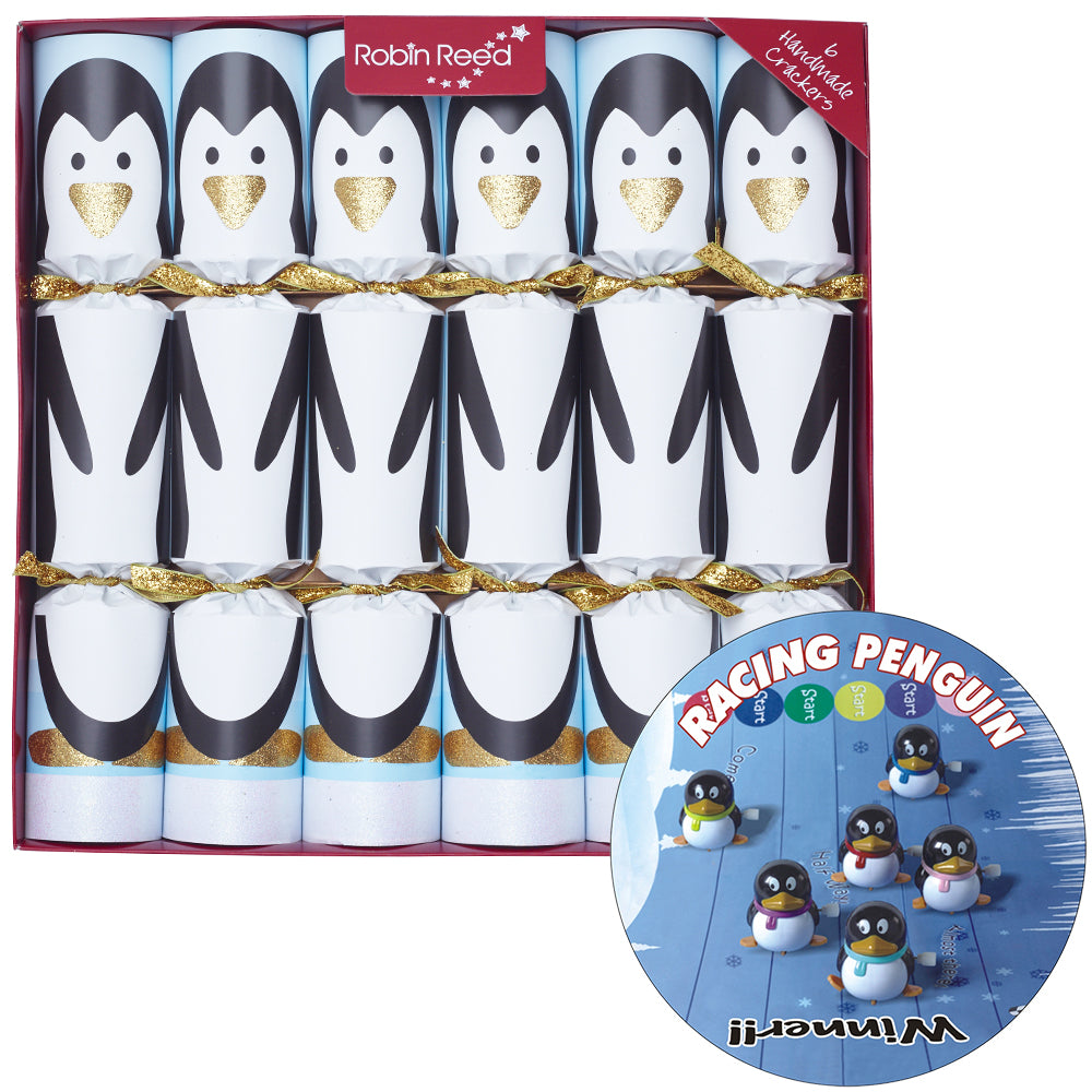 Racing Penguins Game | Chunky Christmas Crackers | 6 Pack | Ready Made