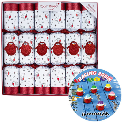 Racing Robin Game | Chunky Christmas Crackers | 6 Pack | Ready Made