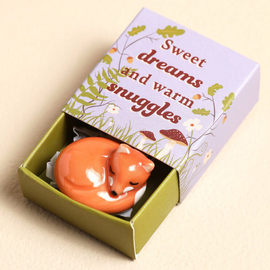 Sweet Dreams & Snuggles | Fox | Mini Matchbox Token | Cracker Filler Gift