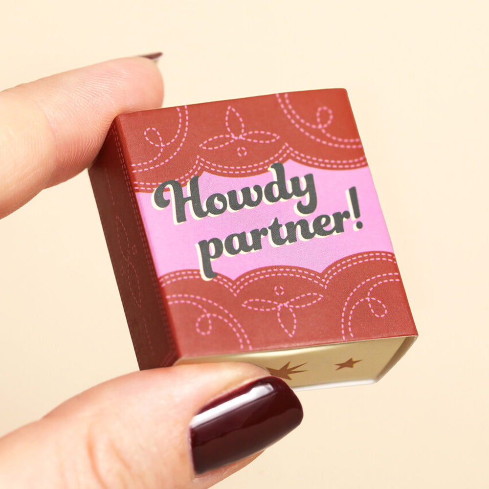 Howdy Partner | Cowboy Boot | Mini Matchbox Token | Cracker Filler Gift