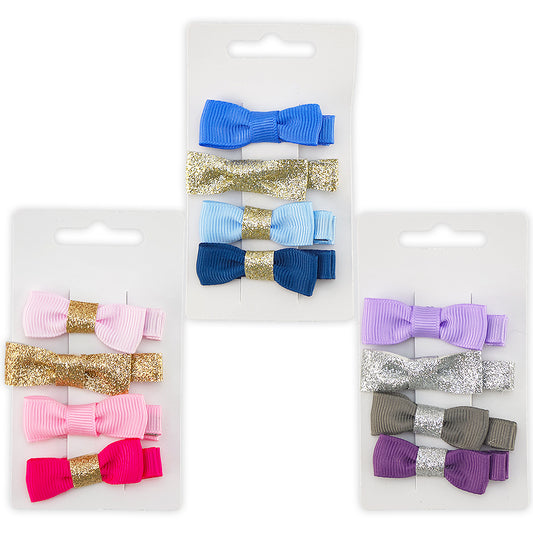 4 Pretty Pastel Hair Clips for Girls | One Set | Cracker Filler Gift