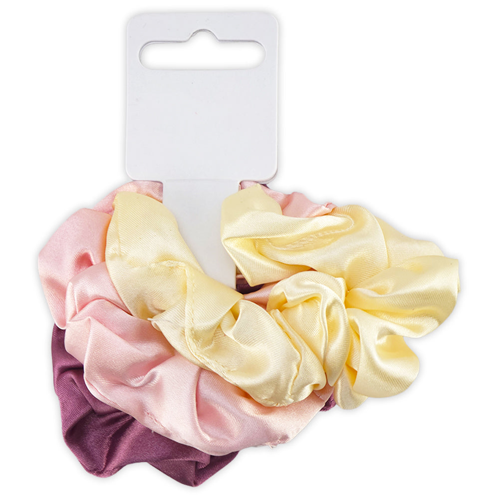 Set of 3 Medium Scrunchies | Tonal Pink & Purple | Cracker Filler Gift