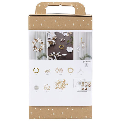 Botanical Christmas | Paper Craft Kit for Adults | Door Wreath & Hanger