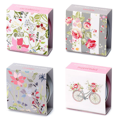 Pretty Pink Floral Lip Balm in Tin | Single | Mini Gift | Cracker Filler