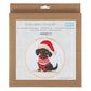 Christmas Dachshund | Complete Embroidery Kit with Hoop | 10cm Wide