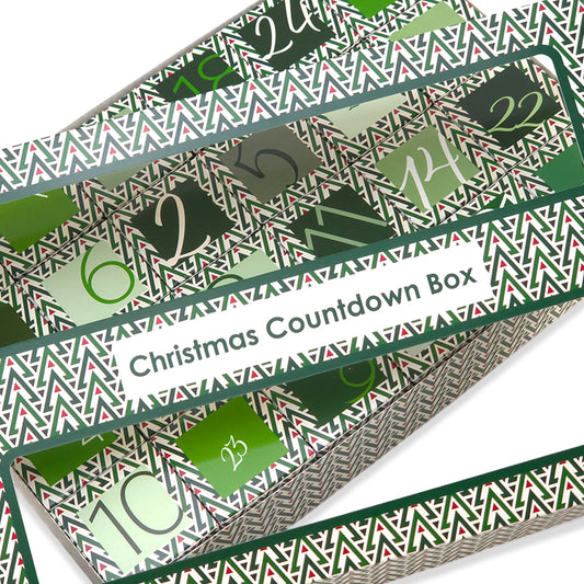 Advent Calendar Making Kit | 24 Cube Boxes & Outer Box | Christmas Tree Wave