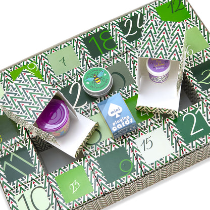 Advent Calendar Making Kit | 24 Cube Boxes & Outer Box | Christmas Tree Wave