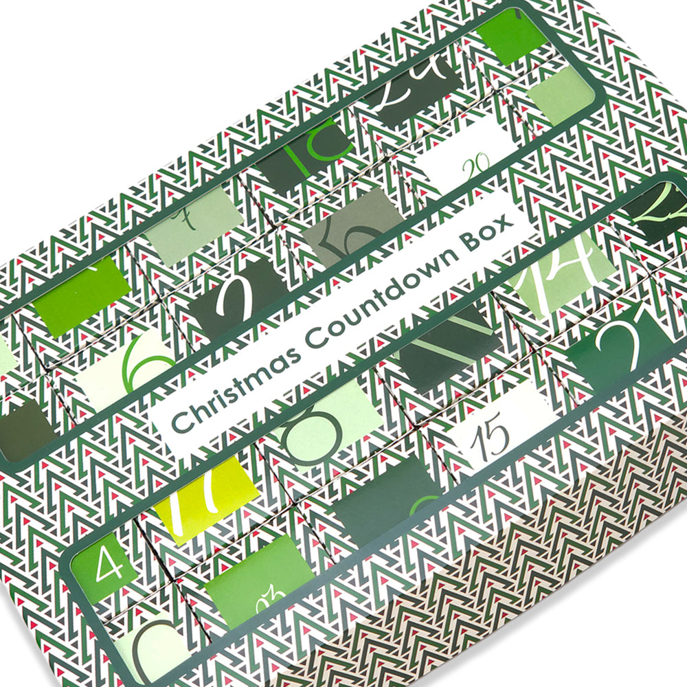 Advent Calendar Making Kit | 24 Cube Boxes & Outer Box | Geometric Christmas