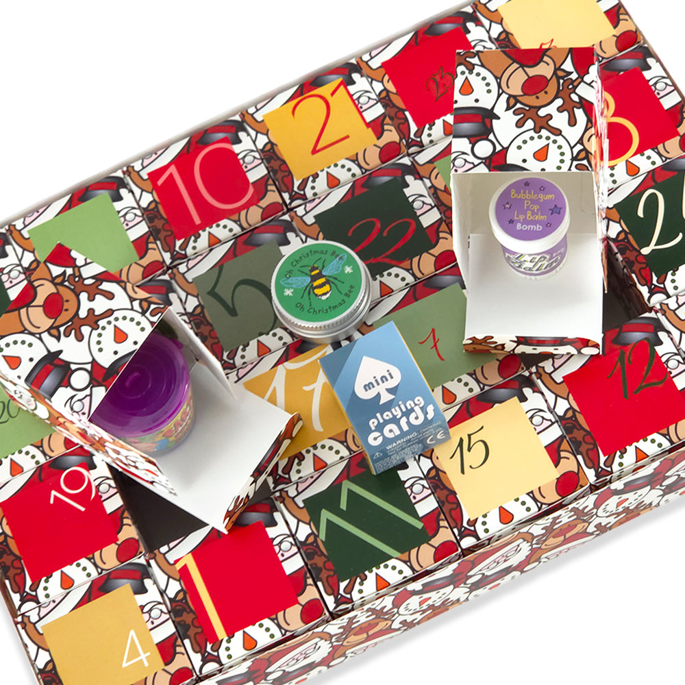Advent Calendar Making Kit | 24 Cube Boxes & Outer Box | Christmas Character