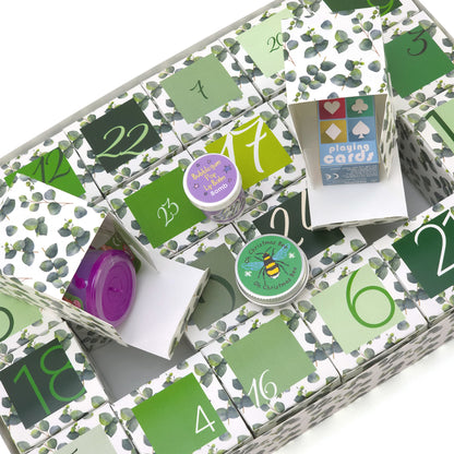 Advent Calendar Making Kit | Cube or Soap Box Style | Watercolour Eucalyptus