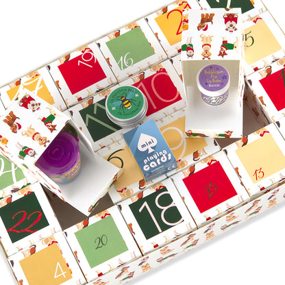 Advent Calendar Making Kit | 24 Cube Boxes & Outer Box | Christmas Dogs