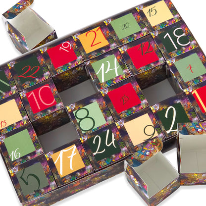 Advent Calendar Making Kit | 24 Cube Boxes & Outer Box | Kids Nativity