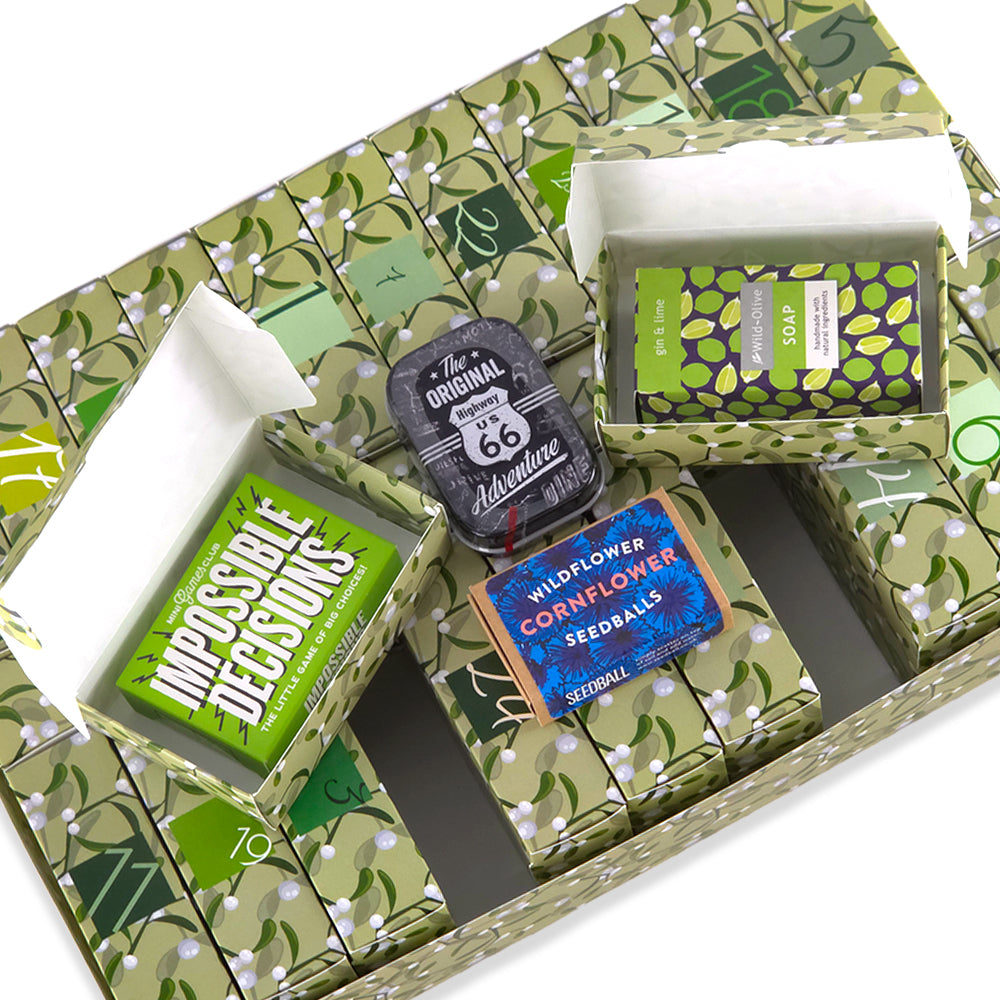 Advent Calendar Making Kit | 25 Soap Boxes & Outer Box | Simply Mistletoe