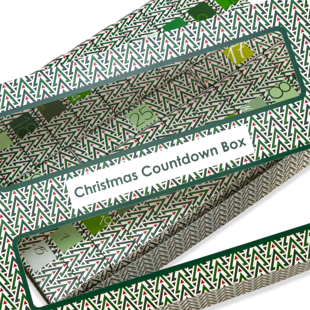 Advent Calendar Making Kit | 25 Soap Boxes & Outer Box | Christmas Tree Wave