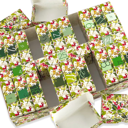 Advent Calendar Making Kit | 25 Soap Boxes & Outer Box | Watercolour Berries