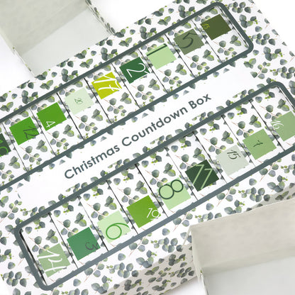 Advent Calendar Making Kit | Cube or Soap Box Style | Watercolour Eucalyptus