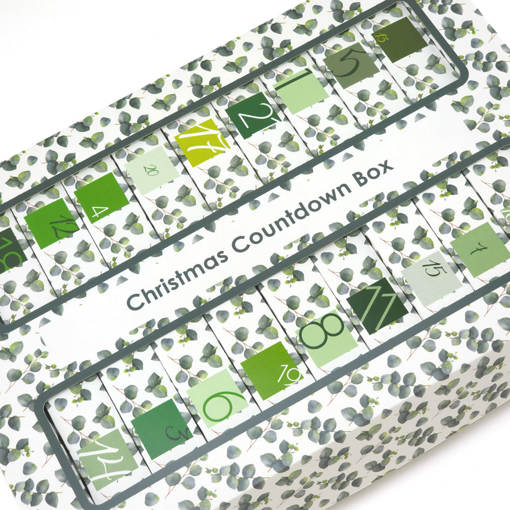 Advent Calendar Making Kit | Cube or Soap Box Style | Watercolour Eucalyptus