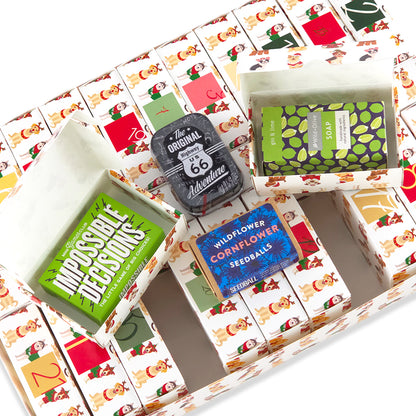 Advent Calendar Making Kit | Cube or Soap Box Style | Christmas Dogs